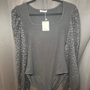 MangoPop Black Lace Body Suit